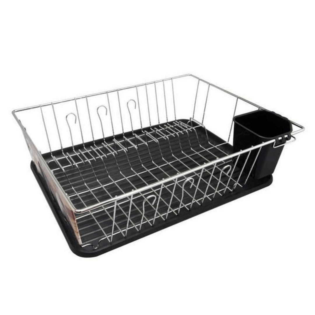 Better Chef 16 Inch Chrome Plated Metal Dish Rack with Drain Tray DR-1603 Image 2