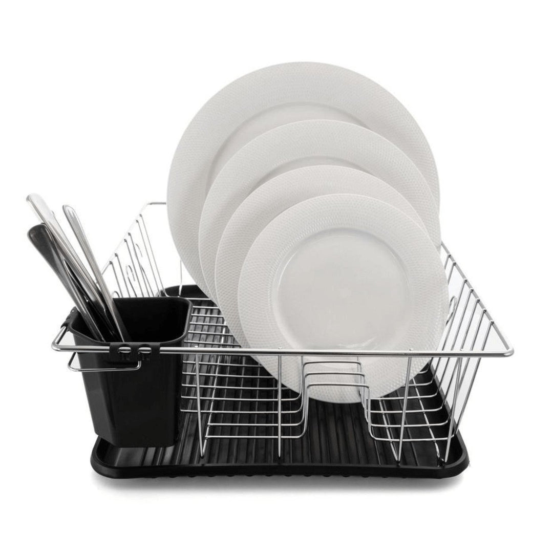 Better Chef 16 Inch Chrome Plated Metal Dish Rack with Drain Tray DR-1603 Image 9