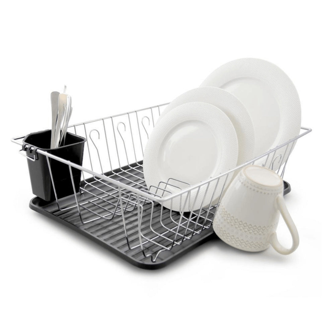 Better Chef 16 Inch Chrome Plated Metal Dish Rack with Drain Tray DR-1603 Image 10