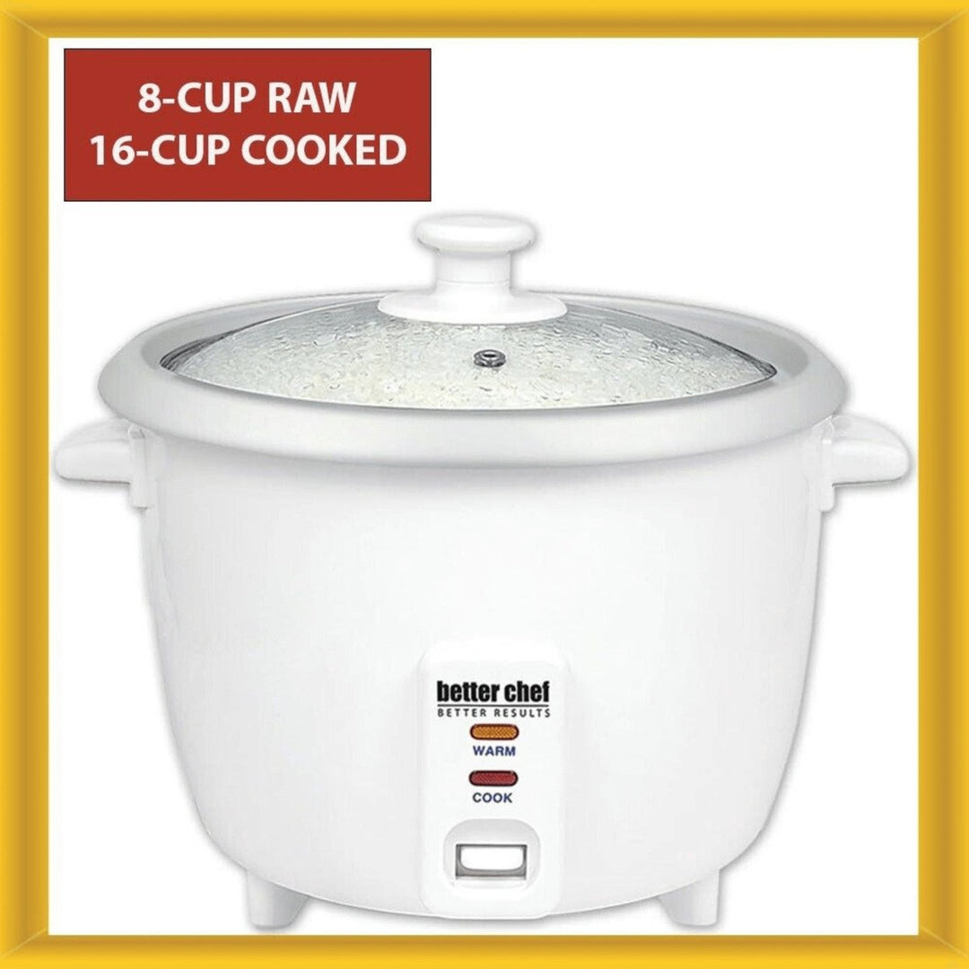 Better Chef Rice Cooker 8 Cup 16 Cup Cooked Stainless Steel Model IM-402B Image 4