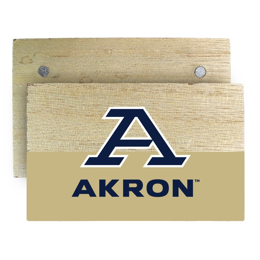 Akron Zips Wooden 2" x 3" Fridge Magnet Officially Licensed Collegiate Product Image 1