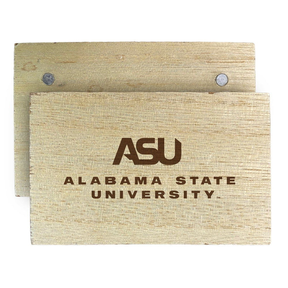 Alabama State University Wooden 2" x 3" Fridge Magnet Officially Licensed Collegiate Product Image 2