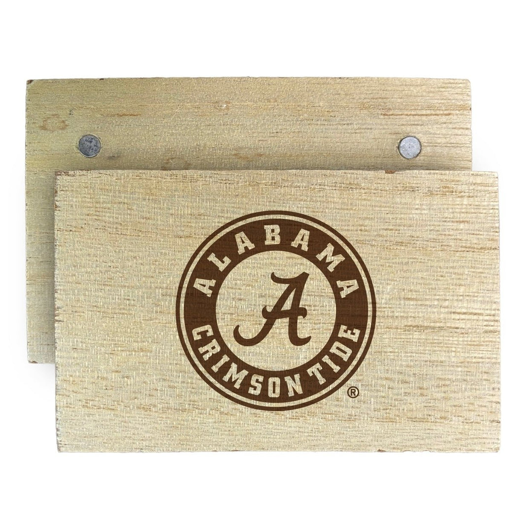 Alabama Crimson Tide Wooden 2" x 3" Fridge Magnet Officially Licensed Collegiate Product Image 1