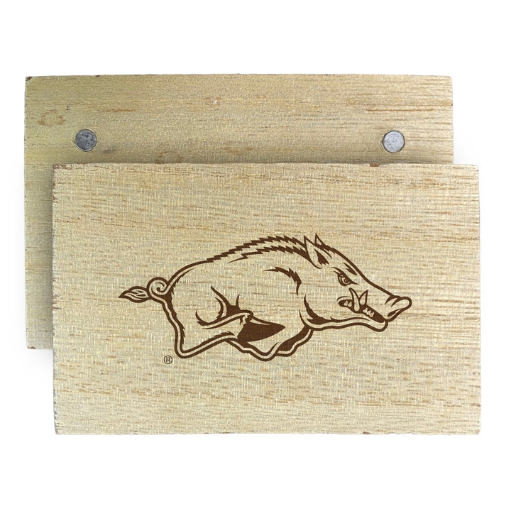 Arkansas Razorbacks Wooden 2" x 3" Fridge Magnet Officially Licensed Collegiate Product Image 2