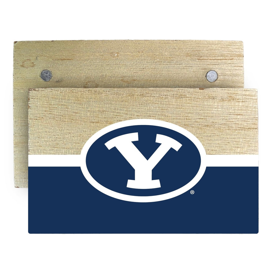 Brigham Young Cougars Wooden 2" x 3" Fridge Magnet Officially Licensed Collegiate Product Image 1