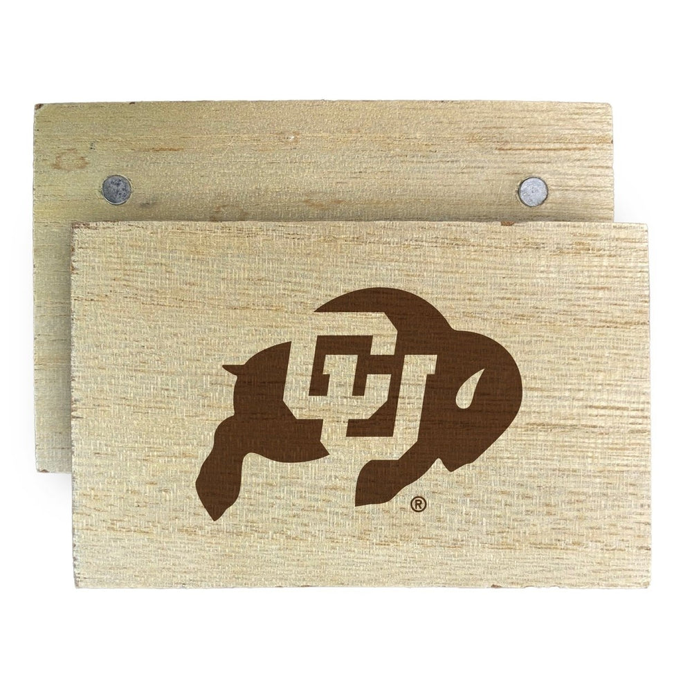 Colorado Buffaloes Wooden 2" x 3" Fridge Magnet Officially Licensed Collegiate Product Image 2