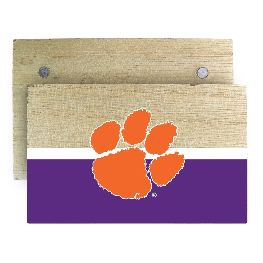 Clemson Tigers Wooden 2" x 3" Fridge Magnet Officially Licensed Collegiate Product Image 1