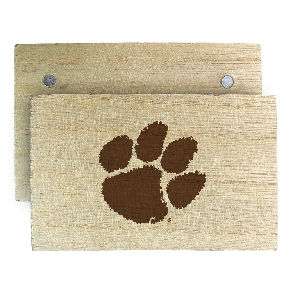 Clemson Tigers Wooden 2" x 3" Fridge Magnet Officially Licensed Collegiate Product Image 2