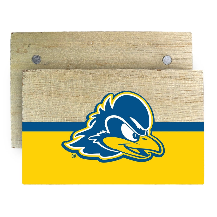 Delaware Blue Hens Wooden 2" x 3" Fridge Magnet Officially Licensed Collegiate Product Image 1