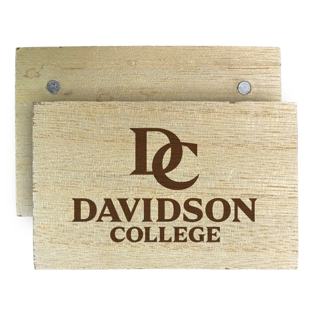 Davidson College Wooden 2" x 3" Fridge Magnet Officially Licensed Collegiate Product Image 1