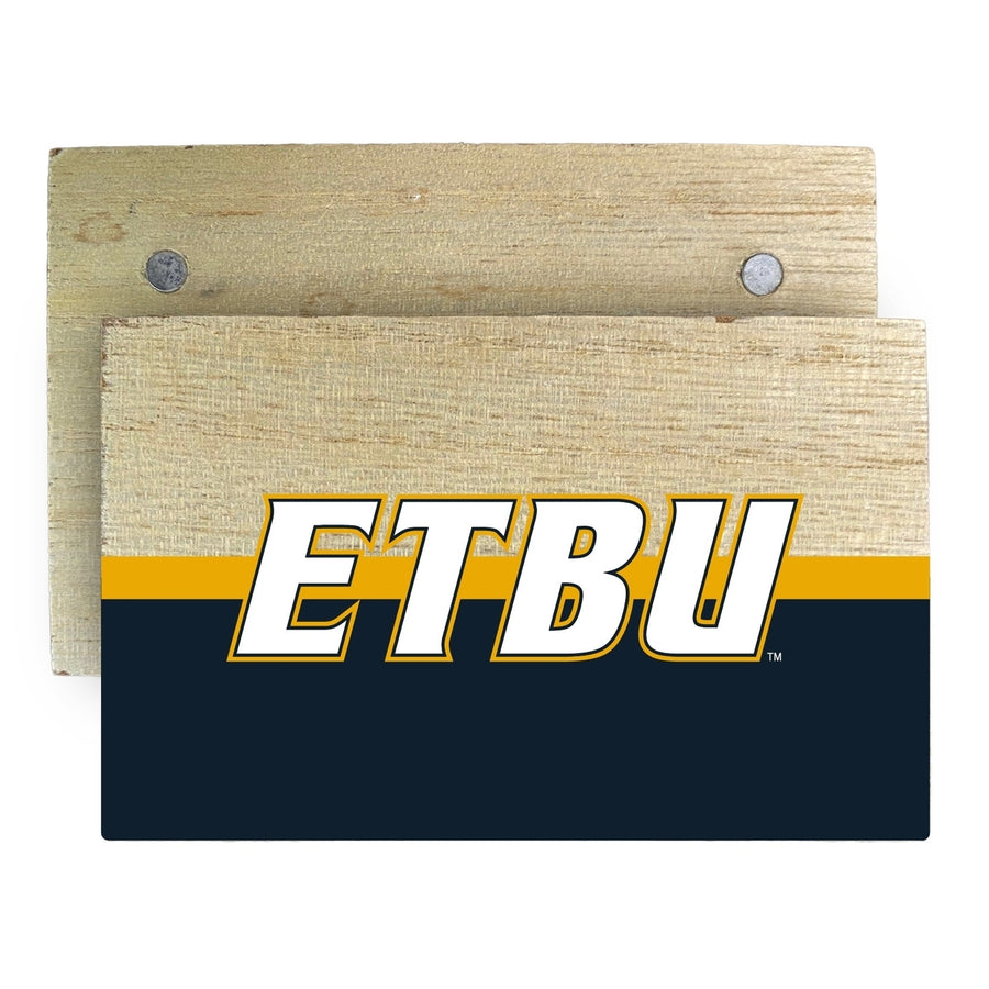 East Texas Baptist University Wooden 2" x 3" Fridge Magnet Officially Licensed Collegiate Product Image 1