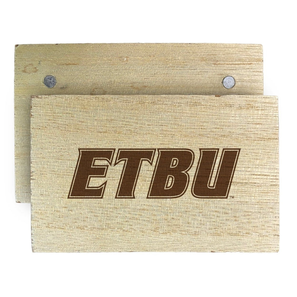 East Texas Baptist University Wooden 2" x 3" Fridge Magnet Officially Licensed Collegiate Product Image 2