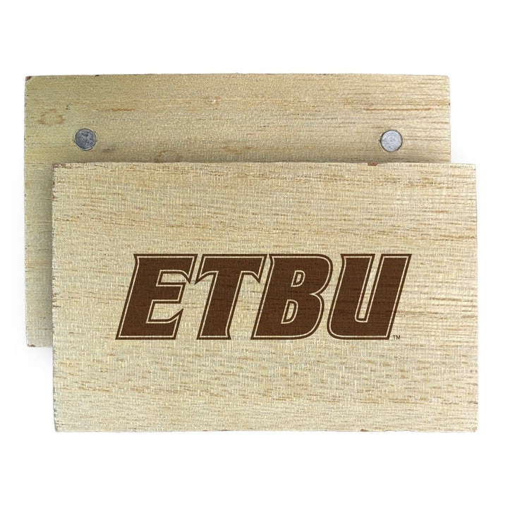 East Texas Baptist University Wooden 2" x 3" Fridge Magnet Officially Licensed Collegiate Product Image 1