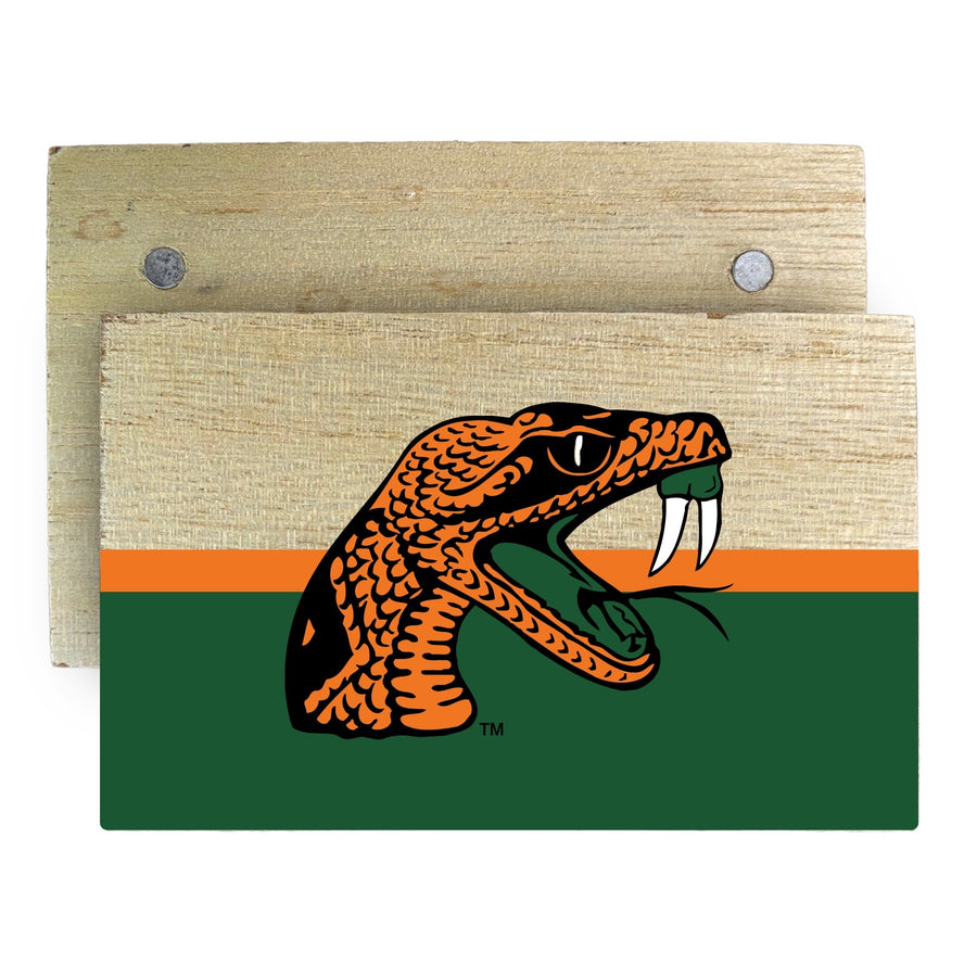 Florida AandM Rattlers Wooden 2" x 3" Fridge Magnet Officially Licensed Collegiate Product Image 1