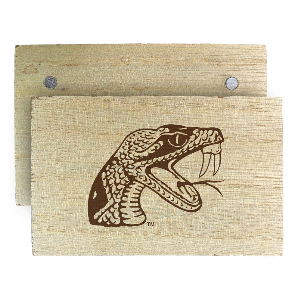 Florida AandM Rattlers Wooden 2" x 3" Fridge Magnet Officially Licensed Collegiate Product Image 2