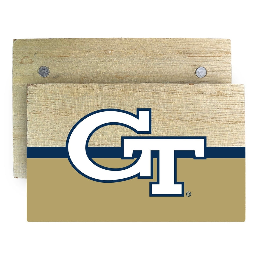 Georgia Tech Yellow Jackets Wooden 2" x 3" Fridge Magnet Officially Licensed Collegiate Product Image 1