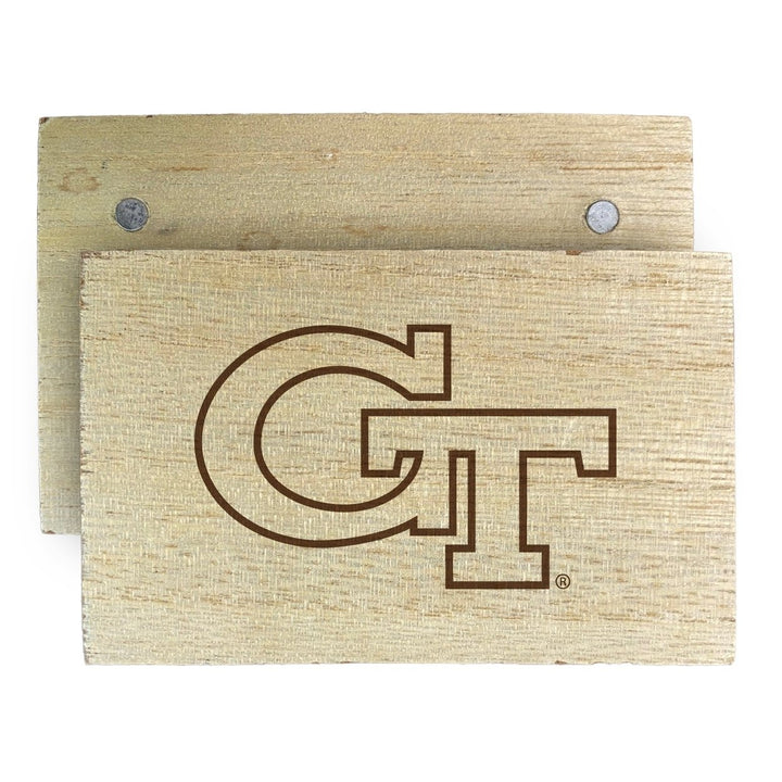 Georgia Tech Yellow Jackets Wooden 2" x 3" Fridge Magnet Officially Licensed Collegiate Product Image 1