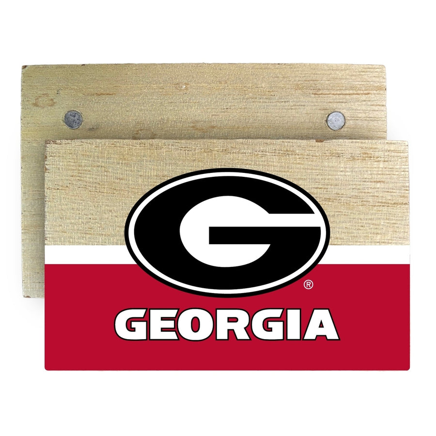Georgia Bulldogs Wooden 2" x 3" Fridge Magnet Officially Licensed Collegiate Product Image 1