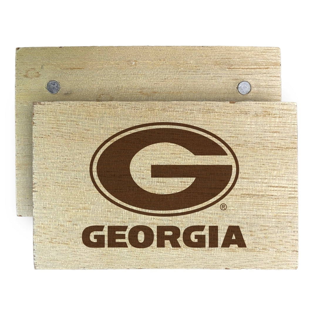 Georgia Bulldogs Wooden 2" x 3" Fridge Magnet Officially Licensed Collegiate Product Image 2