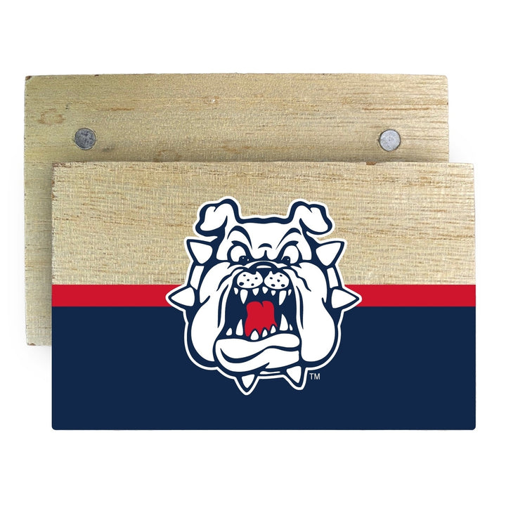 Fresno State Bulldogs Wooden 2" x 3" Fridge Magnet Officially Licensed Collegiate Product Image 1