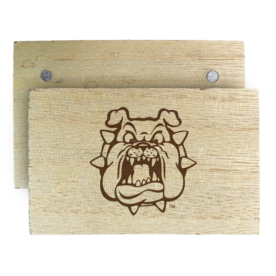 Fresno State Bulldogs Wooden 2" x 3" Fridge Magnet Officially Licensed Collegiate Product Image 2