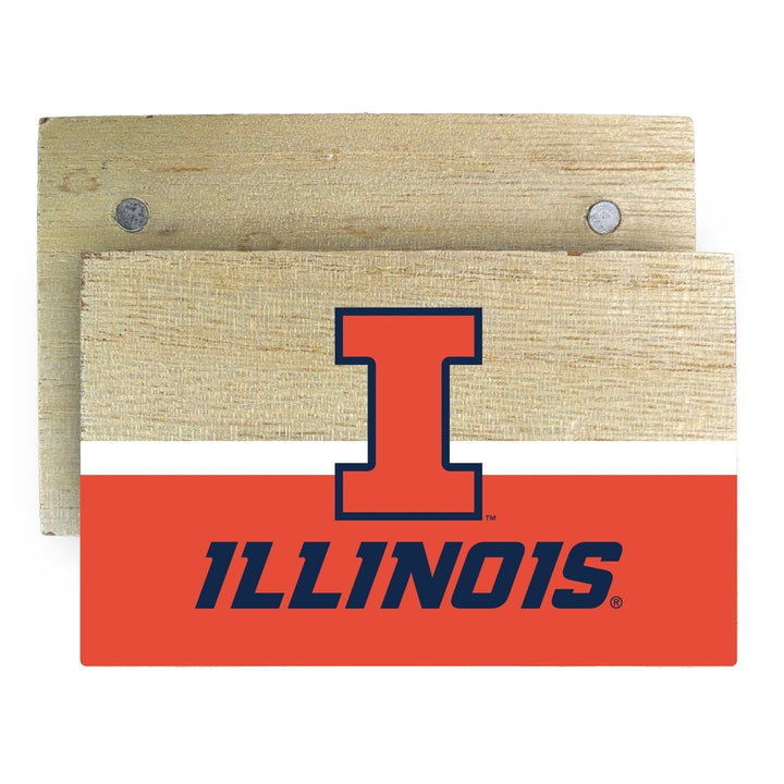 Illinois Fighting Illini Wooden 2" x 3" Fridge Magnet Officially Licensed Collegiate Product Image 1