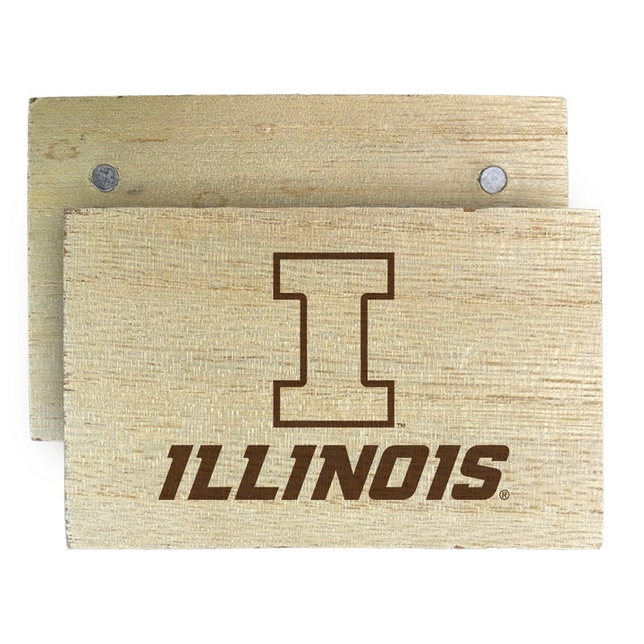 Illinois Fighting Illini Wooden 2" x 3" Fridge Magnet Officially Licensed Collegiate Product Image 2