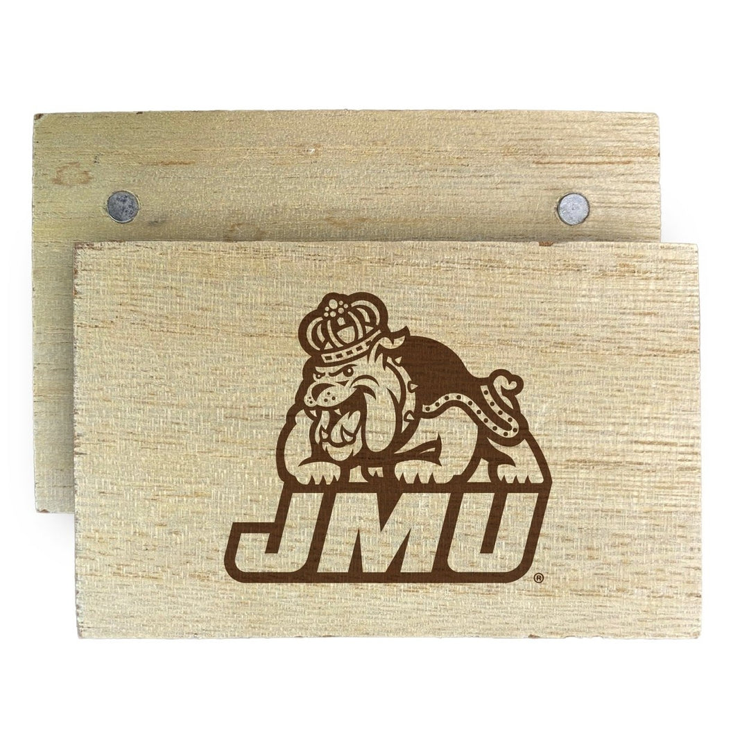 James Madison Dukes Wooden 2" x 3" Fridge Magnet Officially Licensed Collegiate Product Image 1