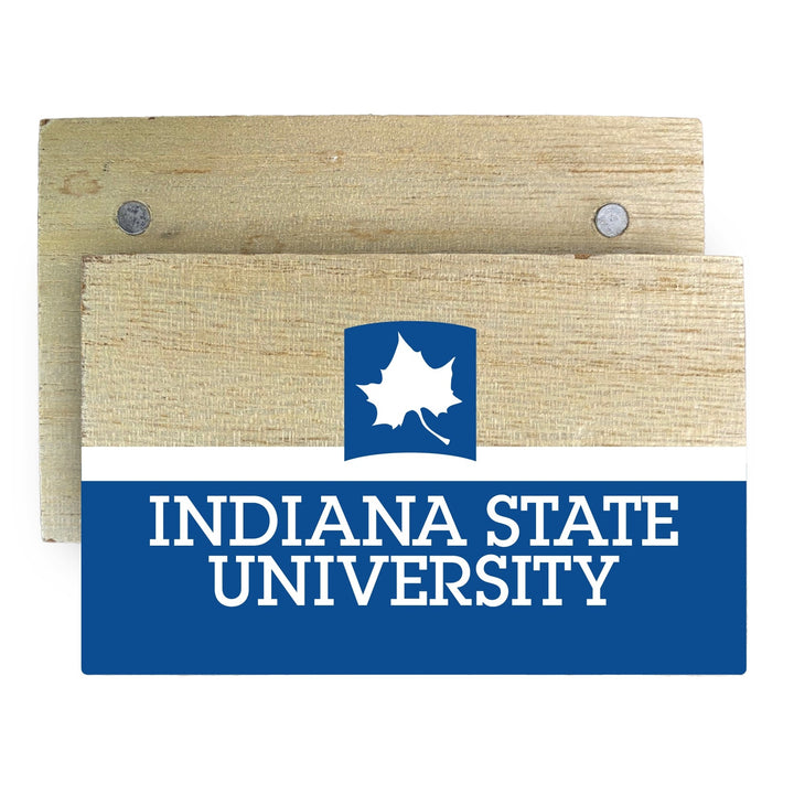 Indiana State University Wooden 2" x 3" Fridge Magnet Officially Licensed Collegiate Product Image 1