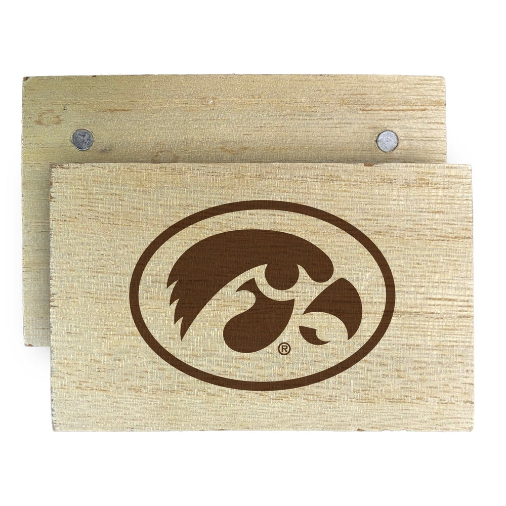 Iowa Hawkeyes Wooden 2" x 3" Fridge Magnet Officially Licensed Collegiate Product Image 2