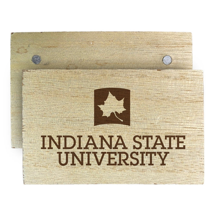 Indiana State University Wooden 2" x 3" Fridge Magnet Officially Licensed Collegiate Product Image 2