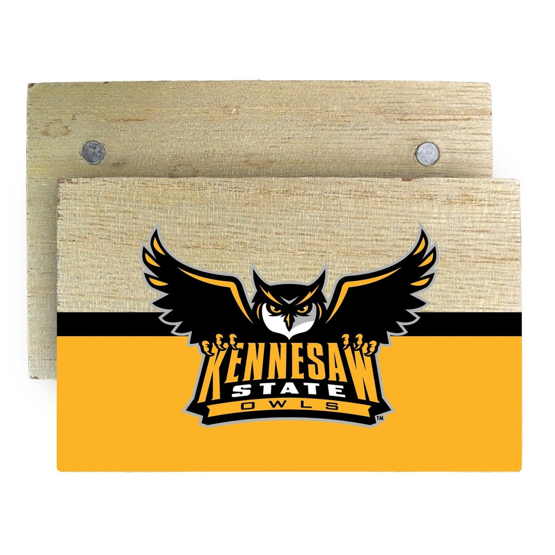 Kennesaw State University Wooden 2" x 3" Fridge Magnet Officially Licensed Collegiate Product Image 1