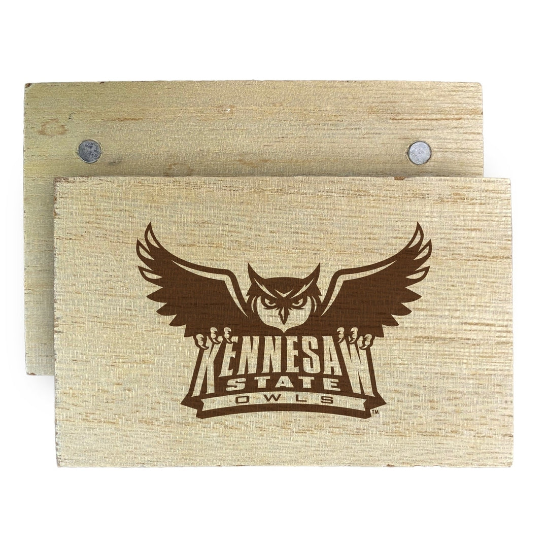 Kennesaw State University Wooden 2" x 3" Fridge Magnet Officially Licensed Collegiate Product Image 2