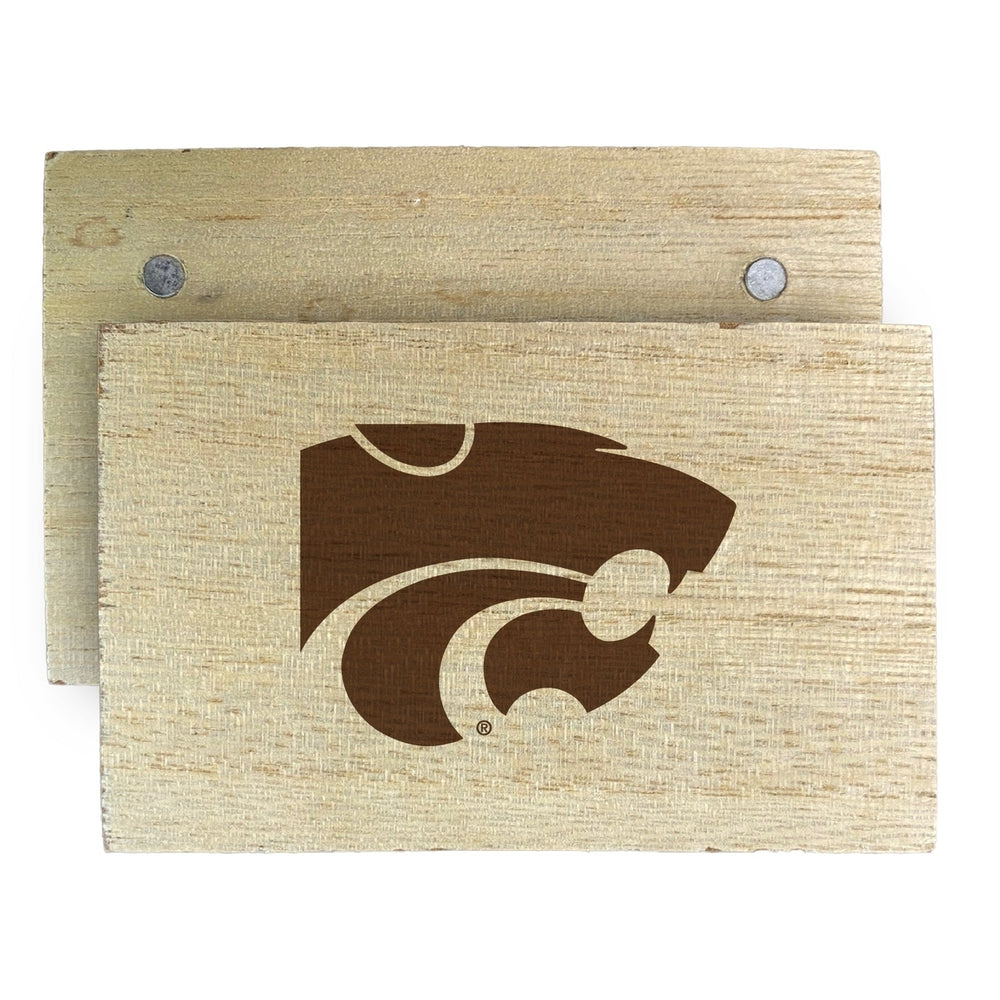 Kansas State Wildcats Wooden 2" x 3" Fridge Magnet Officially Licensed Collegiate Product Image 2