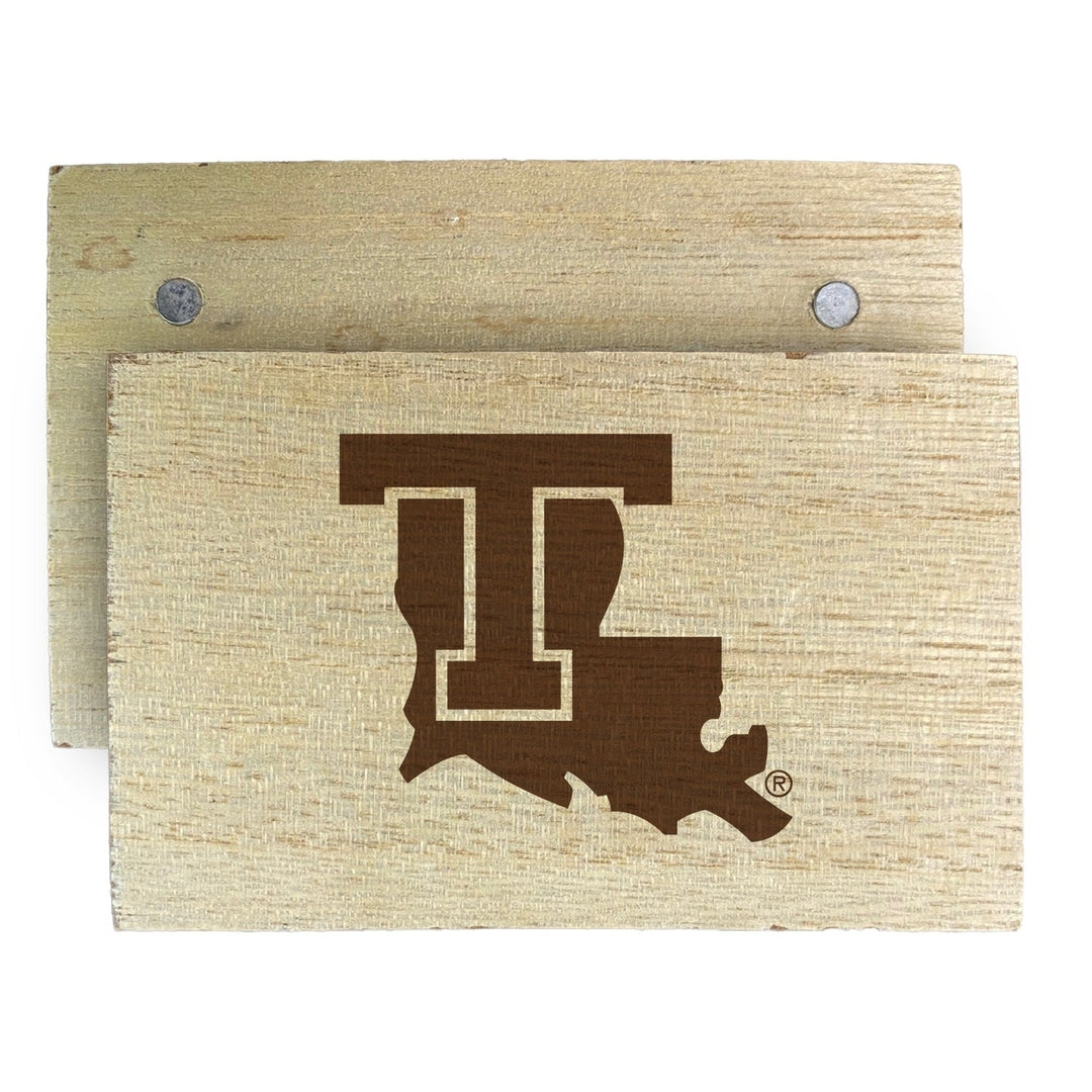 Louisiana Tech Bulldogs Wooden 2" x 3" Fridge Magnet Officially Licensed Collegiate Product Image 2