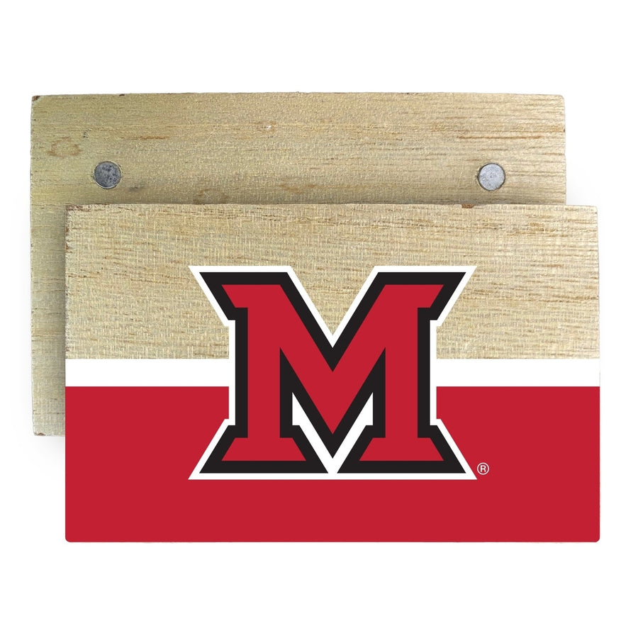 Miami University of Ohio Wooden 2" x 3" Fridge Magnet Officially Licensed Collegiate Product Image 1