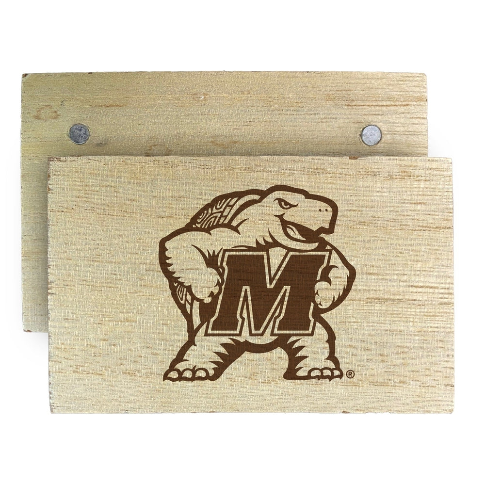 Maryland Terrapins Wooden 2" x 3" Fridge Magnet Officially Licensed Collegiate Product Image 2