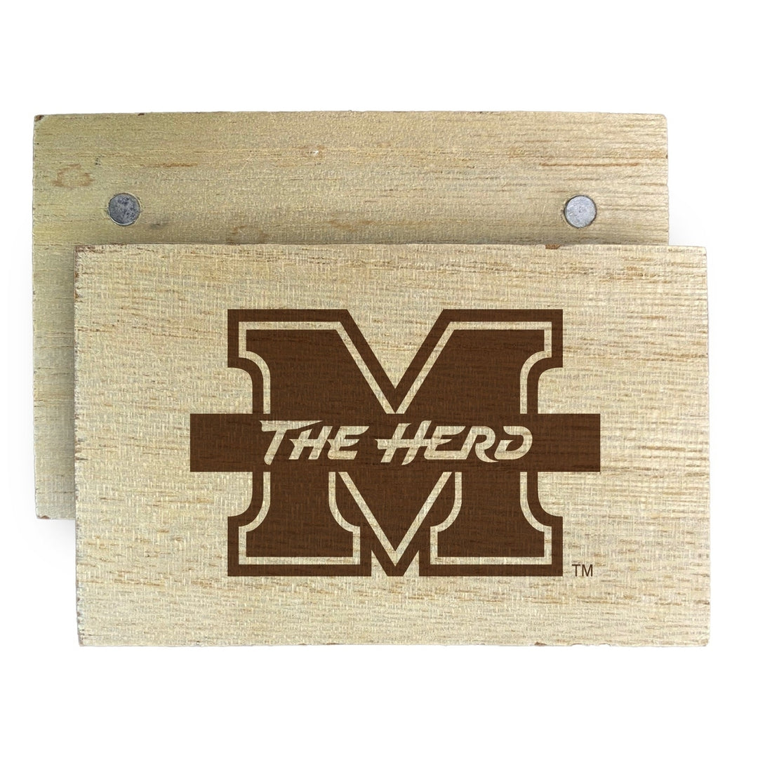 Marshall Thundering Herd Wooden 2" x 3" Fridge Magnet Officially Licensed Collegiate Product Image 2