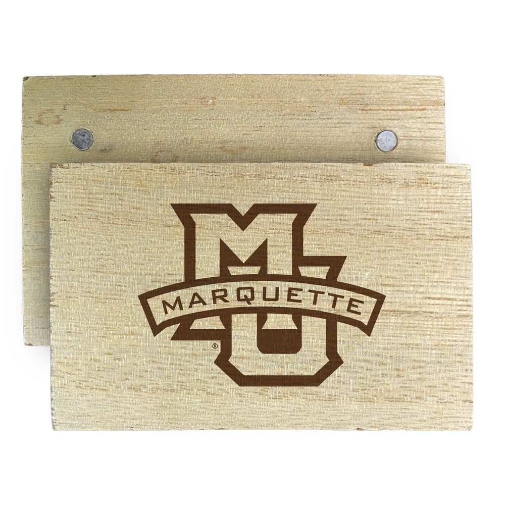 Marquette Golden Eagles Wooden 2" x 3" Fridge Magnet Officially Licensed Collegiate Product Image 2