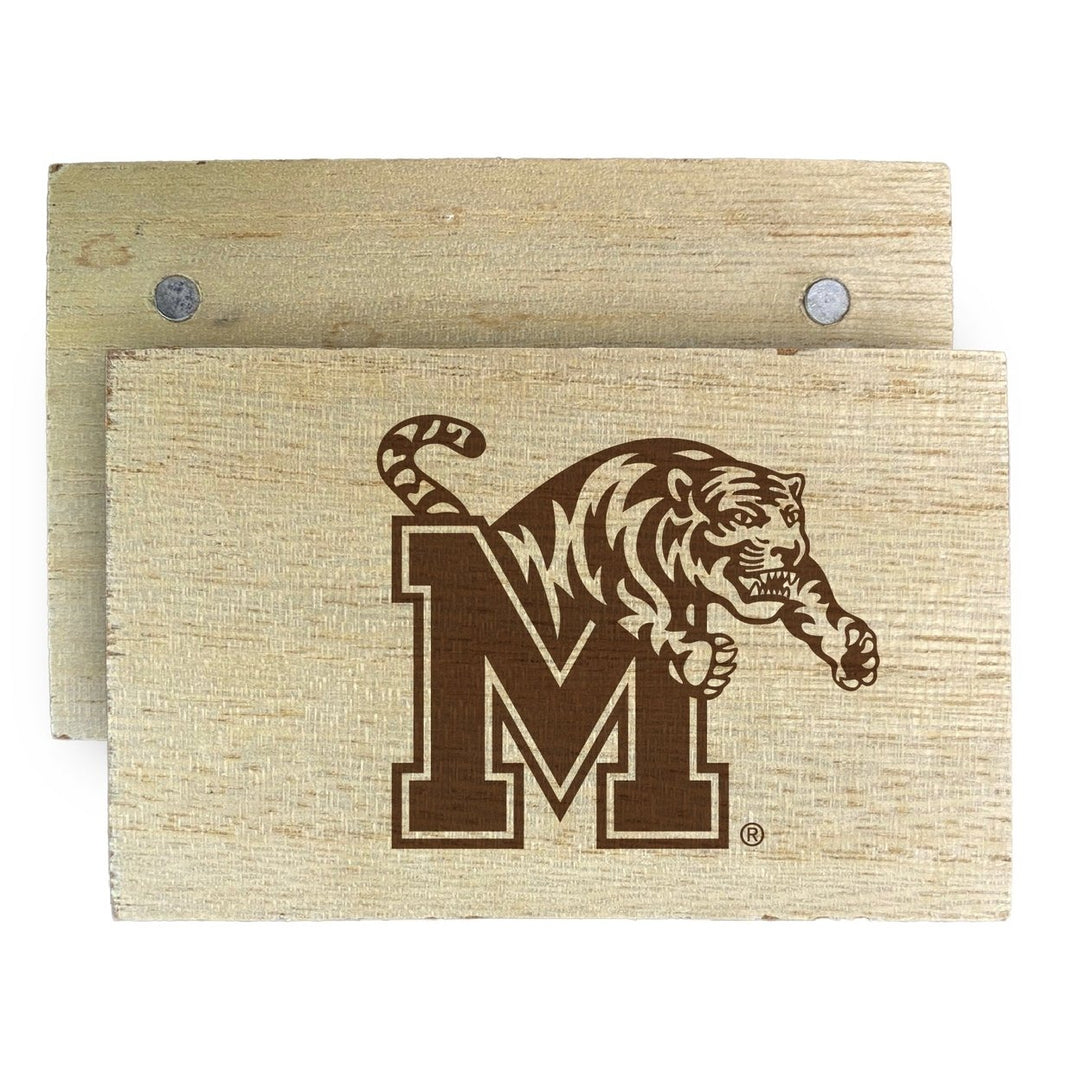 Memphis Tigers Wooden 2" x 3" Fridge Magnet Officially Licensed Collegiate Product Image 1