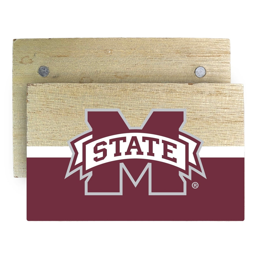 Mississippi State Bulldogs Wooden 2" x 3" Fridge Magnet Officially Licensed Collegiate Product Image 1