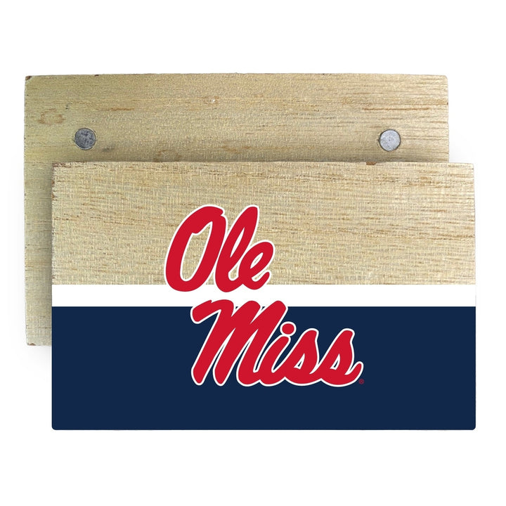 Mississippi Rebels "Ole Miss" Wooden 2" x 3" Fridge Magnet Officially Licensed Collegiate Product Image 1