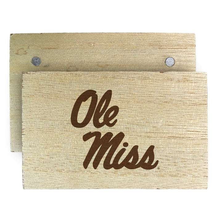 Mississippi Rebels "Ole Miss" Wooden 2" x 3" Fridge Magnet Officially Licensed Collegiate Product Image 2