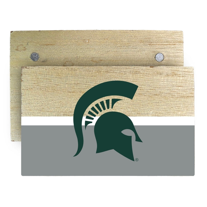 Michigan State Spartans Wooden 2" x 3" Fridge Magnet Officially Licensed Collegiate Product Image 1