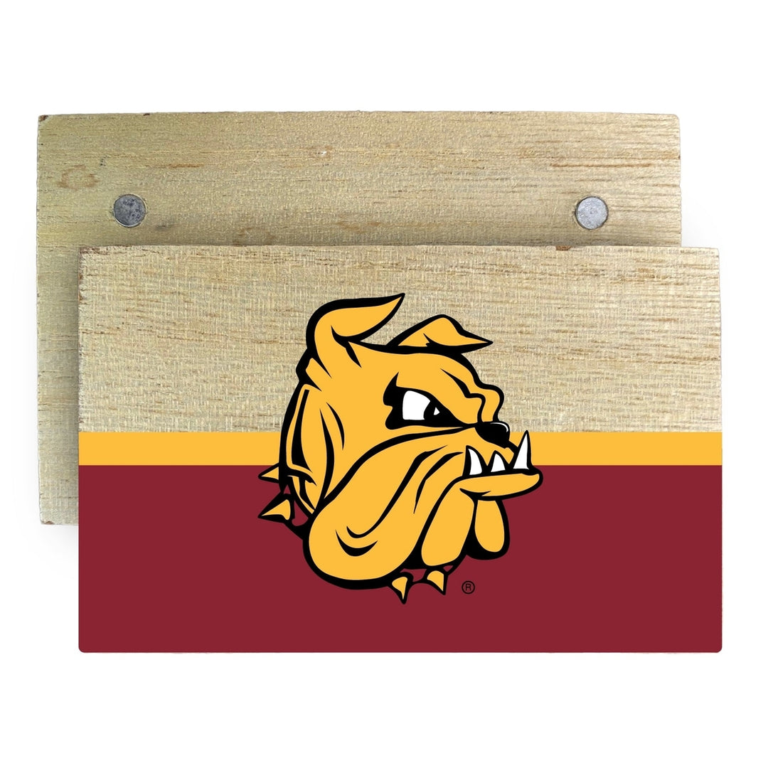 Minnesota Duluth Bulldogs Wooden 2" x 3" Fridge Magnet Officially Licensed Collegiate Product Image 1