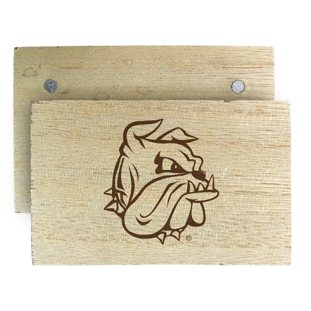 Minnesota Duluth Bulldogs Wooden 2" x 3" Fridge Magnet Officially Licensed Collegiate Product Image 1