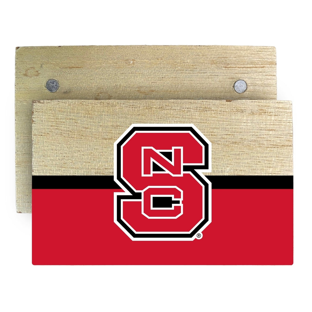 NC State Wolfpack Wooden 2" x 3" Fridge Magnet Officially Licensed Collegiate Product Image 1