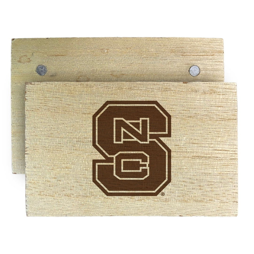 NC State Wolfpack Wooden 2" x 3" Fridge Magnet Officially Licensed Collegiate Product Image 2