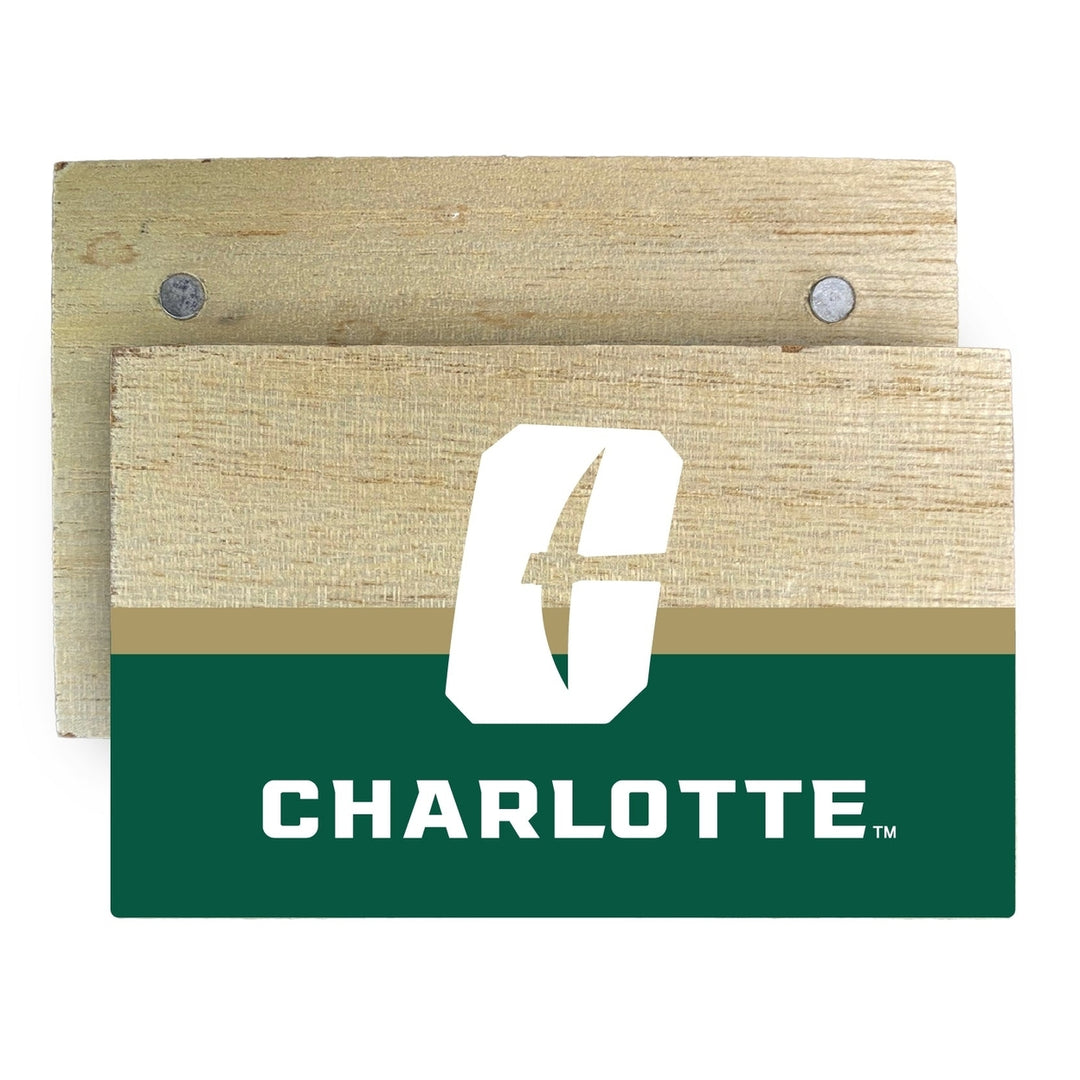 North Carolina Charlotte Forty-Niners Wooden 2" x 3" Fridge Magnet Officially Licensed Collegiate Product Image 1