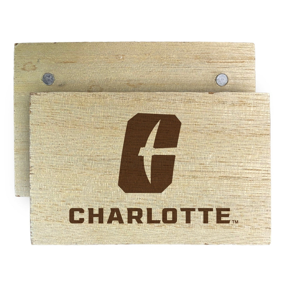 North Carolina Charlotte Forty-Niners Wooden 2" x 3" Fridge Magnet Officially Licensed Collegiate Product Image 2